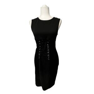 Black Sleeveless Sheath Mini Dress for Cocktail